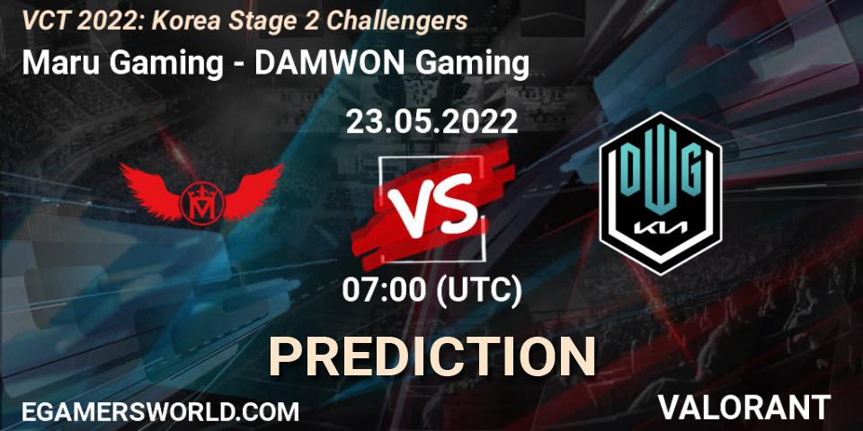 Prognose für das Spiel Maru Gaming VS DAMWON Gaming. 23.05.2022 at 07:00. VALORANT - VCT 2022: Korea Stage 2 Challengers
