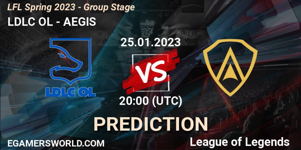 Prognose für das Spiel LDLC OL VS AEGIS. 25.01.23. LoL - LFL Spring 2023 - Group Stage