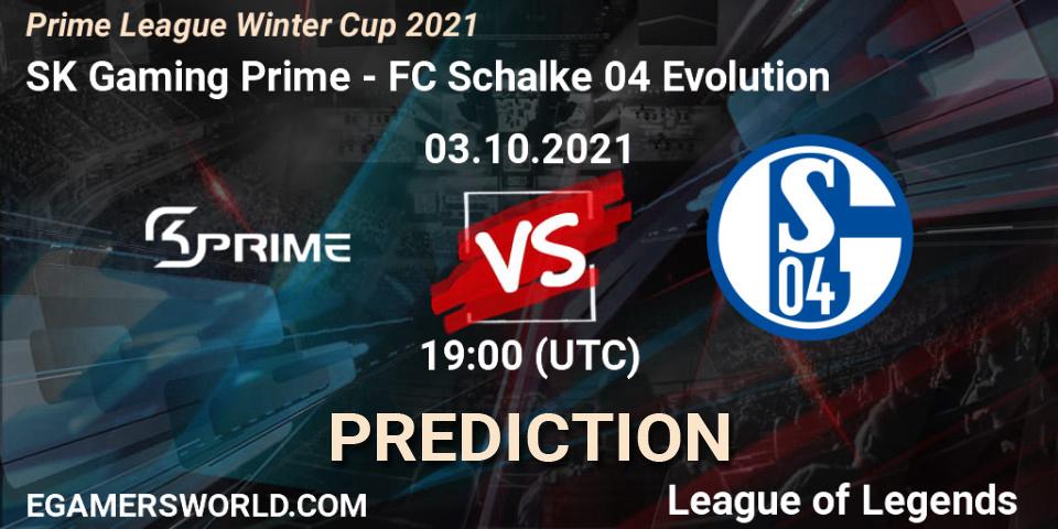 Prognose für das Spiel SK Gaming Prime VS FC Schalke 04 Evolution. 03.10.21. LoL - Prime League Winter Cup 2021
