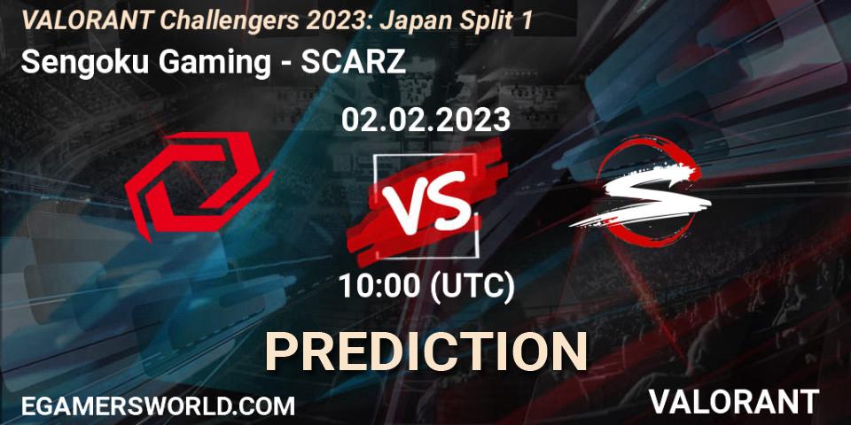 Prognose für das Spiel Sengoku Gaming VS SCARZ. 02.02.23. VALORANT - VALORANT Challengers 2023: Japan Split 1