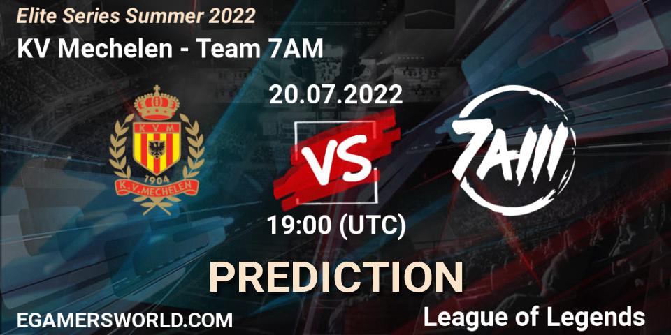 Prognose für das Spiel KV Mechelen VS Team 7AM. 20.07.2022 at 19:00. LoL - Elite Series Summer 2022