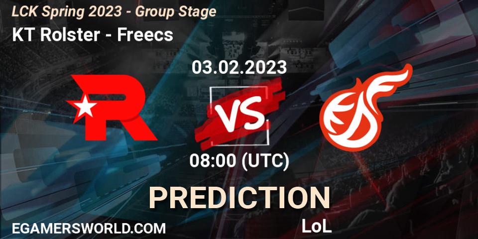 Prognose für das Spiel KT Rolster VS Freecs. 03.02.2023 at 08:00. LoL - LCK Spring 2023 - Group Stage