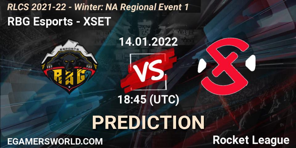 Prognose für das Spiel RBG Esports VS XSET. 14.01.22. Rocket League - RLCS 2021-22 - Winter: NA Regional Event 1