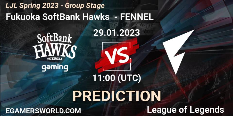Prognose für das Spiel Fukuoka SoftBank Hawks VS FENNEL. 29.01.23. LoL - LJL Spring 2023 - Group Stage