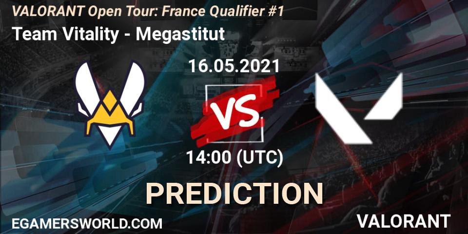 Prognose für das Spiel Team Vitality VS Megastitut. 16.05.2021 at 14:00. VALORANT - VALORANT Open Tour: France Qualifier #1