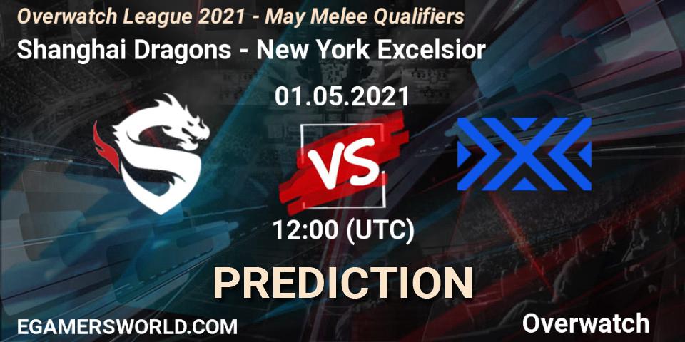 Prognose für das Spiel Shanghai Dragons VS New York Excelsior. 01.05.21. Overwatch - Overwatch League 2021 - May Melee Qualifiers