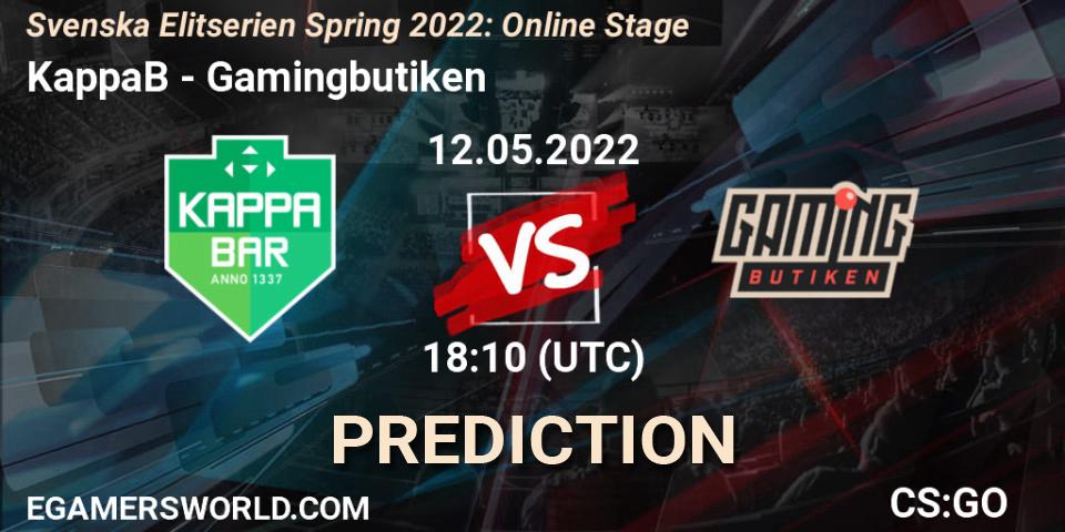 Prognose für das Spiel KappaB VS Gamingbutiken. 12.05.2022 at 18:10. Counter-Strike (CS2) - Svenska Elitserien Spring 2022: Online Stage