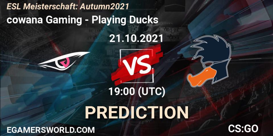 Prognose für das Spiel cowana Gaming VS Playing Ducks. 21.10.21. CS2 (CS:GO) - ESL Meisterschaft: Autumn 2021