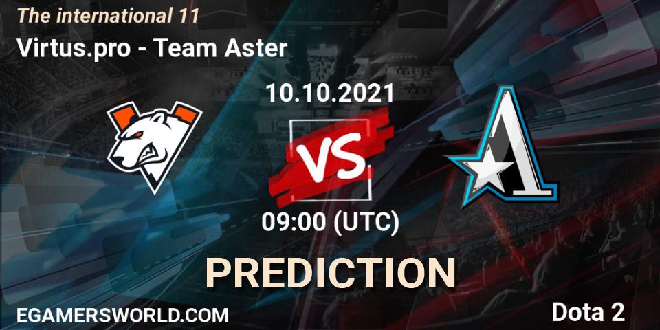 Prognose für das Spiel Virtus.pro VS Team Aster. 10.10.21. Dota 2 - The Internationa 2021