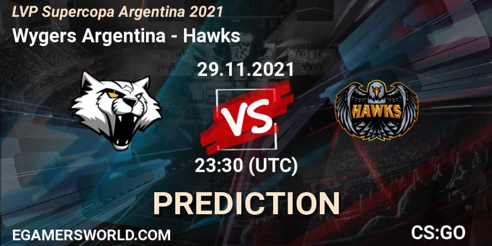 Prognose für das Spiel Wygers Argentina VS Hawks. 29.11.2021 at 23:30. Counter-Strike (CS2) - LVP Supercopa Argentina 2021
