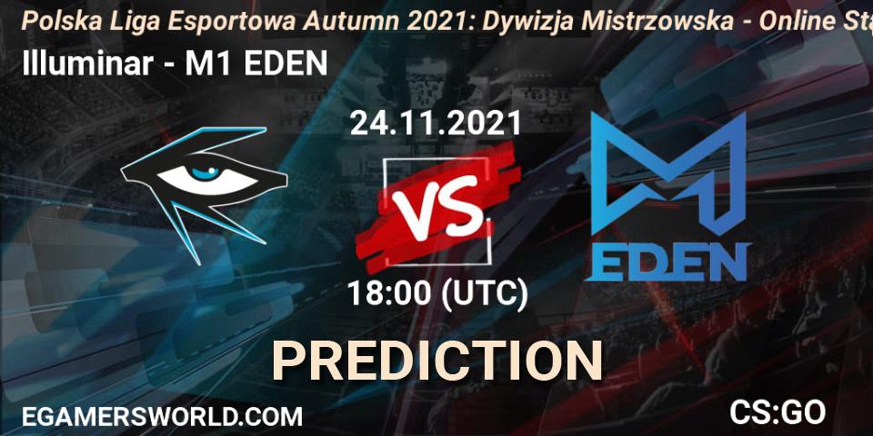 Prognose für das Spiel Illuminar VS M1 EDEN. 24.11.2021 at 20:40. Counter-Strike (CS2) - Polska Liga Esportowa Autumn 2021: Dywizja Mistrzowska - Online Stage