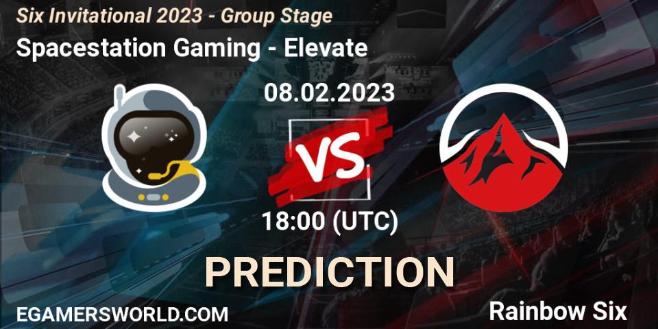 Prognose für das Spiel Spacestation Gaming VS Elevate. 08.02.23. Rainbow Six - Six Invitational 2023 - Group Stage