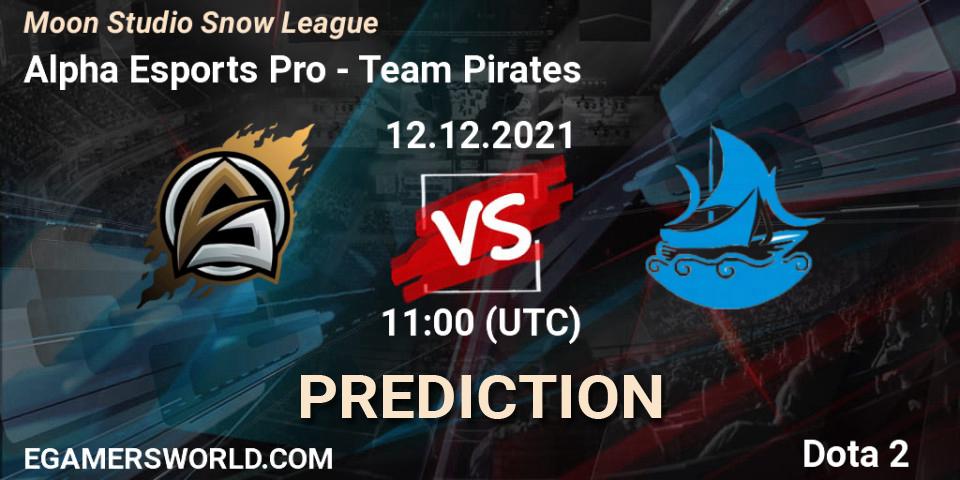 Prognose für das Spiel Alpha Esports Pro VS Team Pirates. 12.12.2021 at 11:10. Dota 2 - Moon Studio Snow League