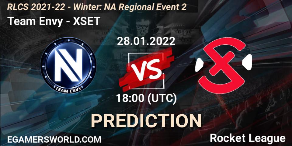 Prognose für das Spiel Team Envy VS XSET. 28.01.22. Rocket League - RLCS 2021-22 - Winter: NA Regional Event 2