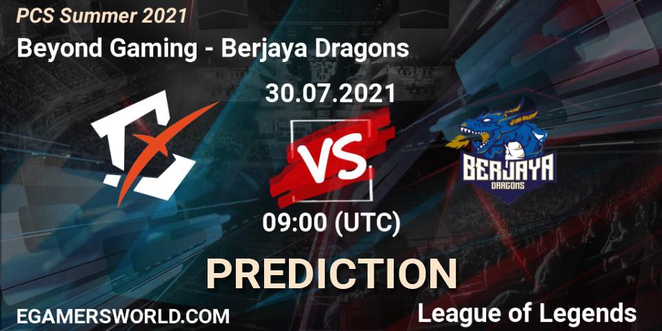 Prognose für das Spiel Beyond Gaming VS Berjaya Dragons. 30.07.21. LoL - PCS Summer 2021