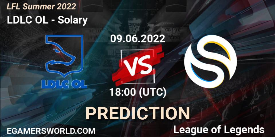 Prognose für das Spiel LDLC OL VS Solary. 09.06.22. LoL - LFL Summer 2022