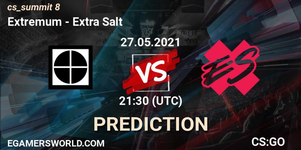 Prognose für das Spiel Extremum VS Extra Salt. 27.05.21. CS2 (CS:GO) - cs_summit 8