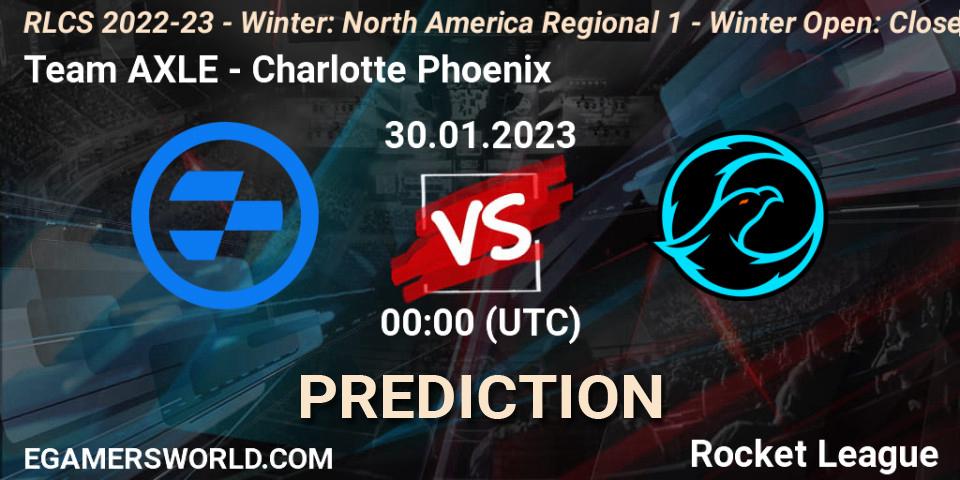 Prognose für das Spiel Team AXLE VS Charlotte Phoenix. 30.01.23. Rocket League - RLCS 2022-23 - Winter: North America Regional 1 - Winter Open: Closed Qualifier