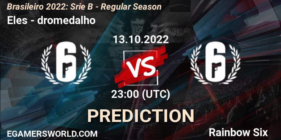 Prognose für das Spiel Eles VS dromedalho. 13.10.2022 at 23:00. Rainbow Six - Brasileirão 2022: Série B - Regular Season