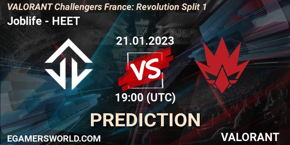 Prognose für das Spiel Joblife VS HEET. 21.01.2023 at 19:05. VALORANT - VALORANT Challengers 2023 France: Revolution Split 1