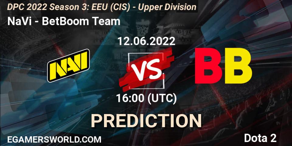 Prognose für das Spiel NaVi VS BetBoom Team. 12.06.22. Dota 2 - DPC EEU (CIS) 2021/2022 Tour 3: Division I