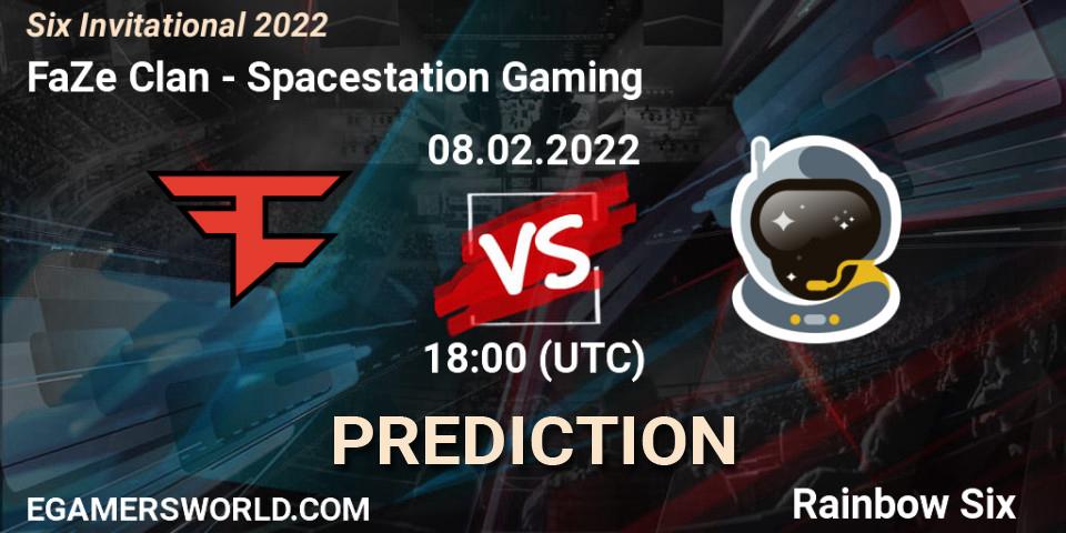 Prognose für das Spiel FaZe Clan VS Spacestation Gaming. 08.02.22. Rainbow Six - Six Invitational 2022
