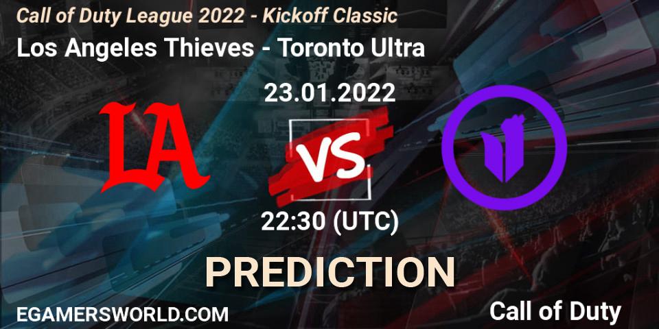 Prognose für das Spiel Los Angeles Thieves VS Toronto Ultra. 23.01.22. Call of Duty - Call of Duty League 2022 - Kickoff Classic
