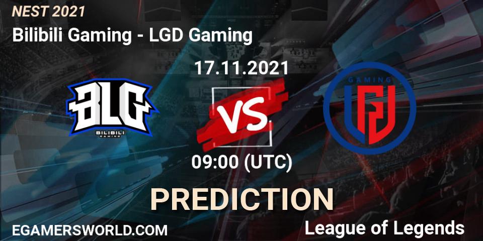 Prognose für das Spiel LGD Gaming VS Bilibili Gaming. 17.11.2021 at 07:00. LoL - NEST 2021