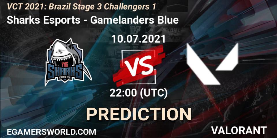 Prognose für das Spiel Sharks Esports VS Gamelanders Blue. 10.07.2021 at 23:15. VALORANT - VCT 2021: Brazil Stage 3 Challengers 1