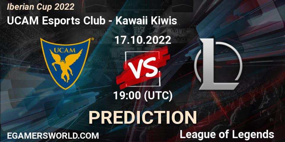 Prognose für das Spiel UCAM Esports Club VS Kawaii Kiwis. 17.10.22. LoL - Iberian Cup 2022