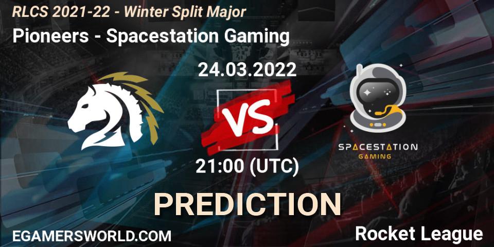Prognose für das Spiel Pioneers VS Spacestation Gaming. 24.03.2022 at 18:00. Rocket League - RLCS 2021-22 - Winter Split Major