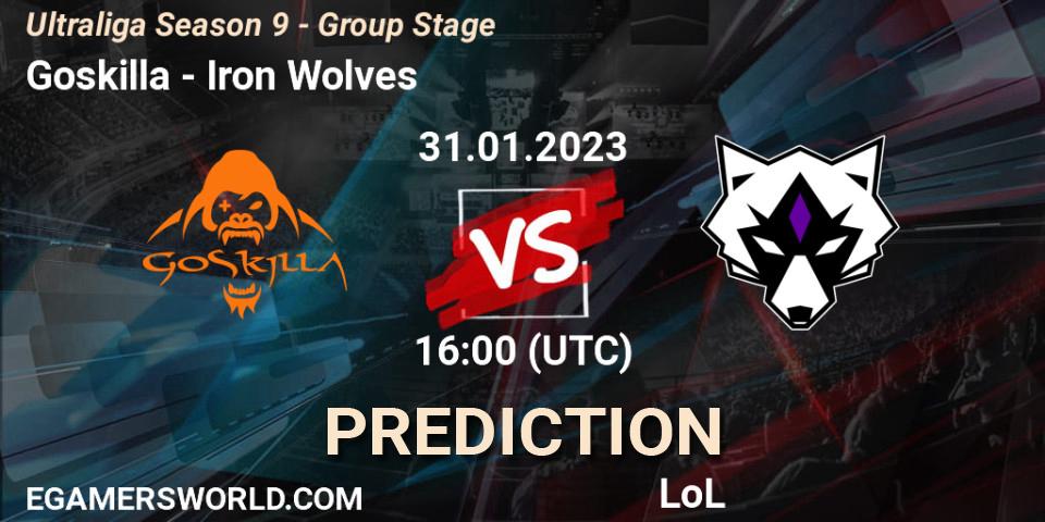 Prognose für das Spiel Goskilla VS Iron Wolves. 31.01.23. LoL - Ultraliga Season 9 - Group Stage