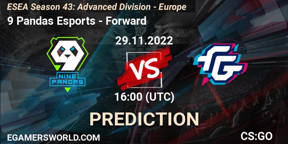 Prognose für das Spiel 9 Pandas Esports VS Forward. 29.11.22. CS2 (CS:GO) - ESEA Season 43: Advanced Division - Europe