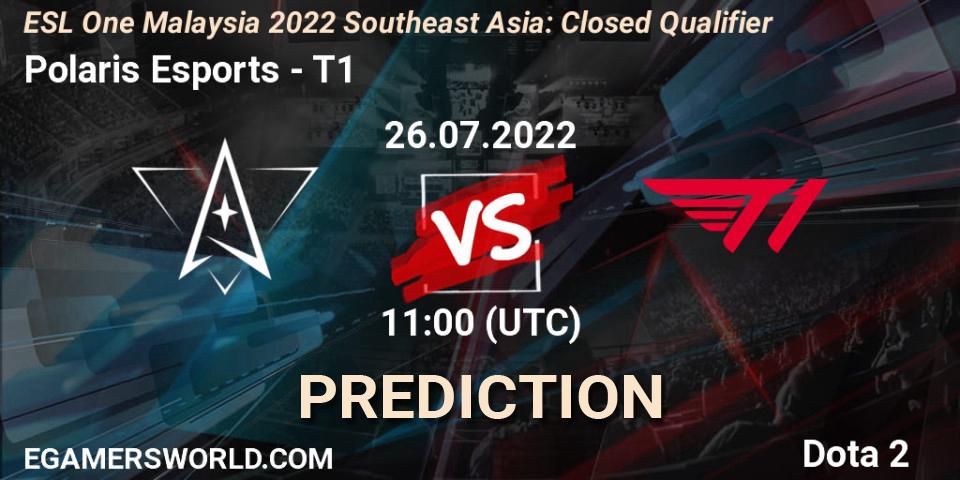 Prognose für das Spiel Polaris Esports VS T1. 26.07.2022 at 11:01. Dota 2 - ESL One Malaysia 2022 Southeast Asia: Closed Qualifier