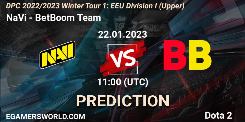 Prognose für das Spiel NaVi VS BetBoom Team. 22.01.2023 at 11:03. Dota 2 - DPC 2022/2023 Winter Tour 1: EEU Division I (Upper)