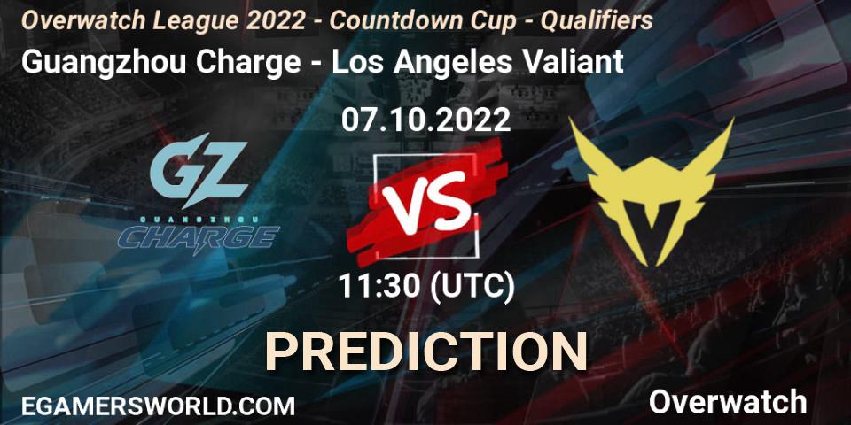 Prognose für das Spiel Guangzhou Charge VS Los Angeles Valiant. 07.10.22. Overwatch - Overwatch League 2022 - Countdown Cup - Qualifiers