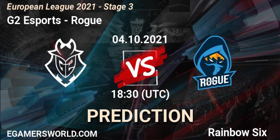 Prognose für das Spiel G2 Esports VS Rogue. 04.10.21. Rainbow Six - European League 2021 - Stage 3