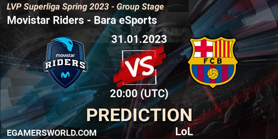 Prognose für das Spiel Movistar Riders VS Barça eSports. 31.01.23. LoL - LVP Superliga Spring 2023 - Group Stage