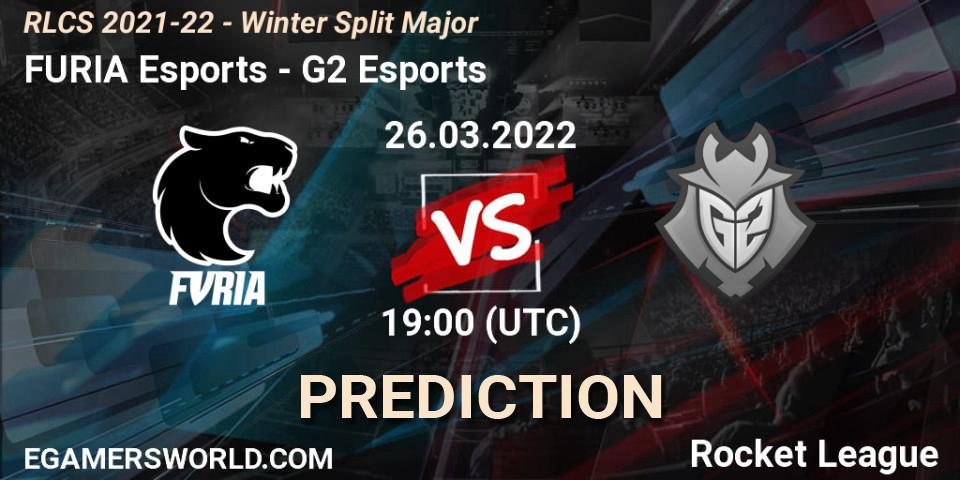Prognose für das Spiel FURIA Esports VS G2 Esports. 26.03.22. Rocket League - RLCS 2021-22 - Winter Split Major