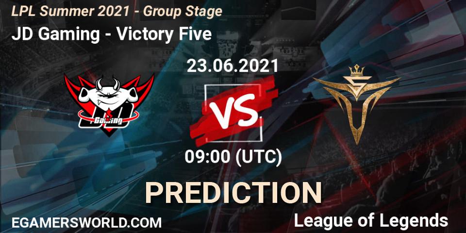 Prognose für das Spiel JD Gaming VS Victory Five. 23.06.21. LoL - LPL Summer 2021 - Group Stage