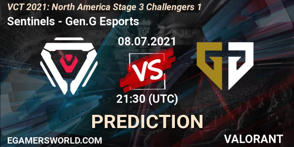 Prognose für das Spiel Sentinels VS Gen.G Esports. 08.07.2021 at 23:45. VALORANT - VCT 2021: North America Stage 3 Challengers 1