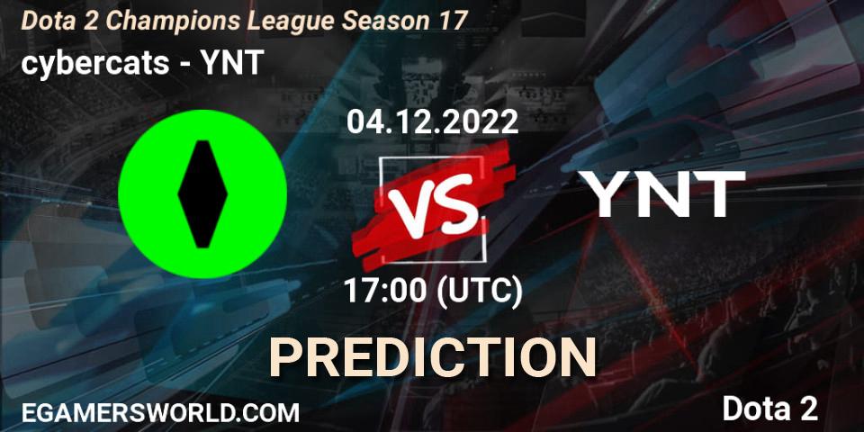 Prognose für das Spiel cybercats VS YNT. 04.12.22. Dota 2 - Dota 2 Champions League Season 17