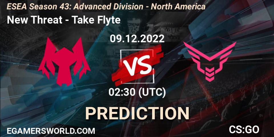 Prognose für das Spiel New Threat VS Take Flyte. 09.12.22. CS2 (CS:GO) - ESEA Season 43: Advanced Division - North America