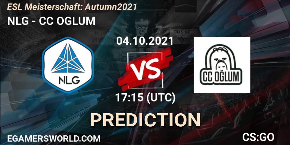Prognose für das Spiel NLG VS CC OGLUM. 04.10.2021 at 17:15. Counter-Strike (CS2) - ESL Meisterschaft: Autumn 2021