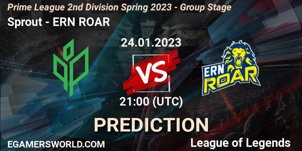 Prognose für das Spiel Sprout VS ERN ROAR. 24.01.2023 at 21:00. LoL - Prime League 2nd Division Spring 2023 - Group Stage