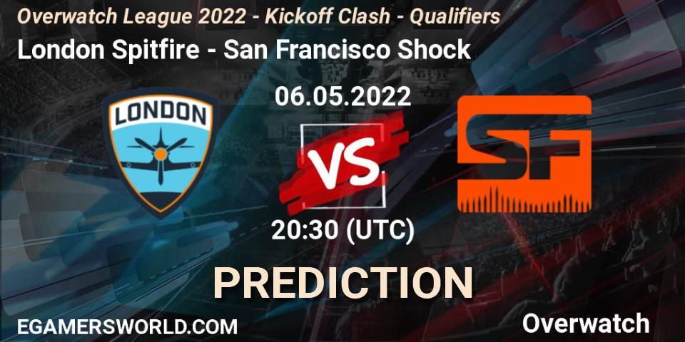 Prognose für das Spiel London Spitfire VS San Francisco Shock. 06.05.22. Overwatch - Overwatch League 2022 - Kickoff Clash - Qualifiers