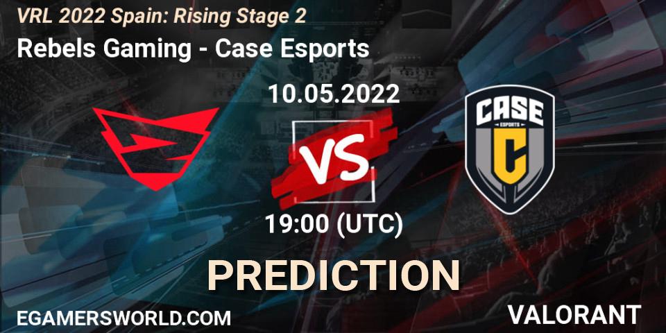 Prognose für das Spiel Rebels Gaming VS Case Esports. 10.05.2022 at 20:10. VALORANT - VRL 2022 Spain: Rising Stage 2