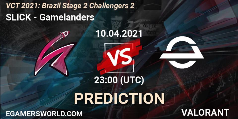 Prognose für das Spiel SLICK VS Gamelanders. 10.04.2021 at 23:00. VALORANT - VCT 2021: Brazil Stage 2 Challengers 2