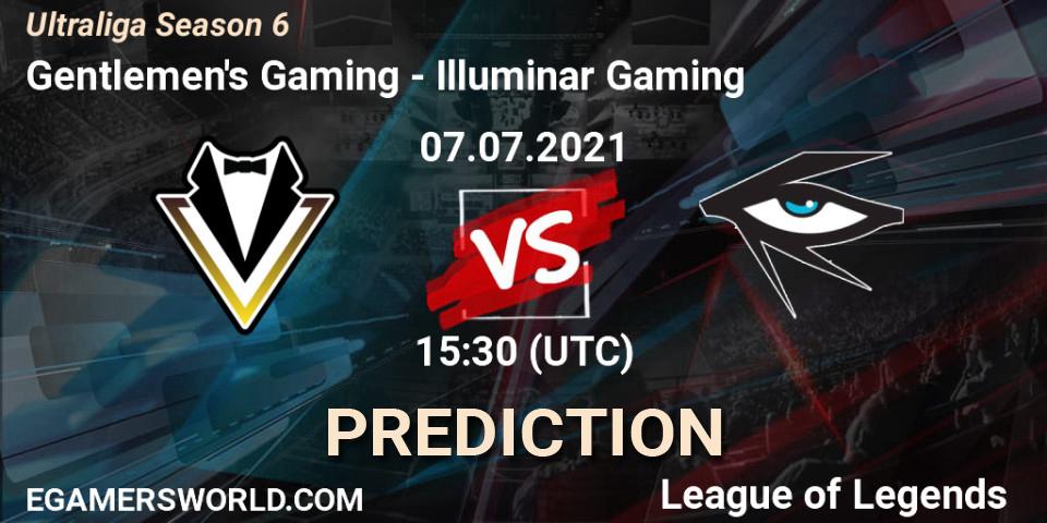 Prognose für das Spiel Gentlemen's Gaming VS Illuminar Gaming. 07.07.2021 at 15:30. LoL - Ultraliga Season 6
