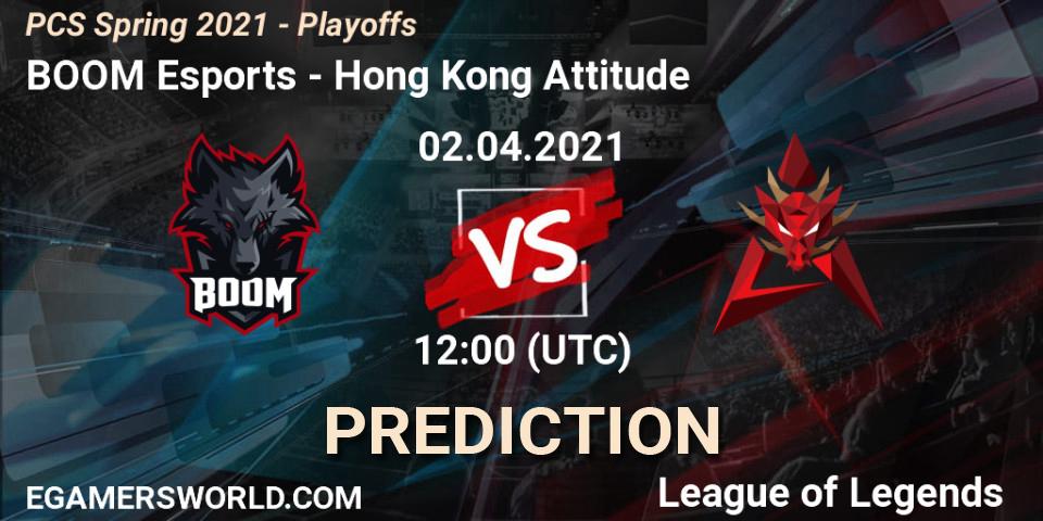 Prognose für das Spiel BOOM Esports VS Hong Kong Attitude. 02.04.21. LoL - PCS Spring 2021 - Playoffs